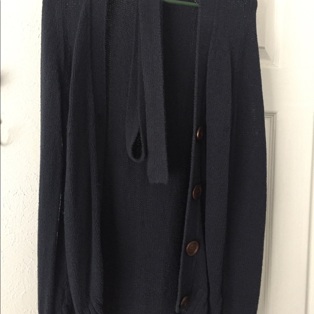 Tie cardigan